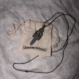 Chrome Hearts Grey Silicone Dagger Necklace